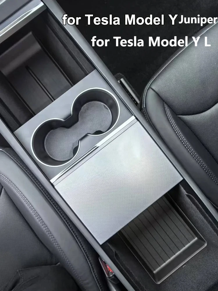 for Tesla Model Y L 2026 Center Console Storage Tray Armrest Box Organizer Box Tesla Model Y Juniper Modification Accessories