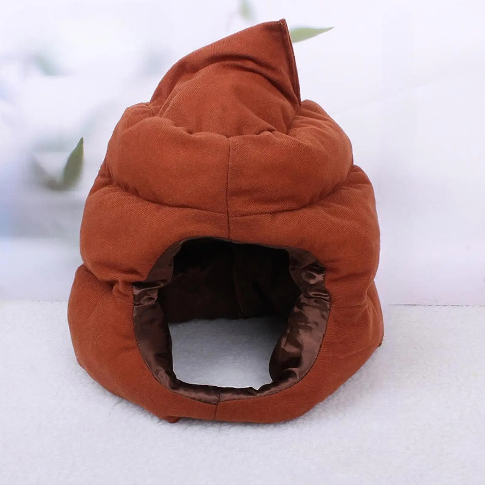 

Shit Shaped Hat Headdress Cute Gift Selfie Hat Funny Cosplay Poop Hat Costume Cap for Party Holiday Dress up Halloween Birthday