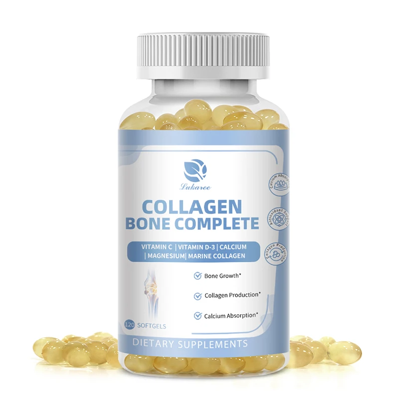 Lukaree Bone Collagen Capsules Hydrolyzed Protein Collagen Type I & III Antioxidant Healthy Joint, Skin, Bone for Men & Women