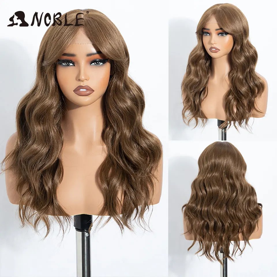 Synthetische Perücke mit Spitze am Vorderteil, 20 Zoll, 6x4, mit Highlights in Aschblond und Braun, natürliche Haaransatzlinie, hitzebeständig, für brasilianische Frauen. – Detail 10