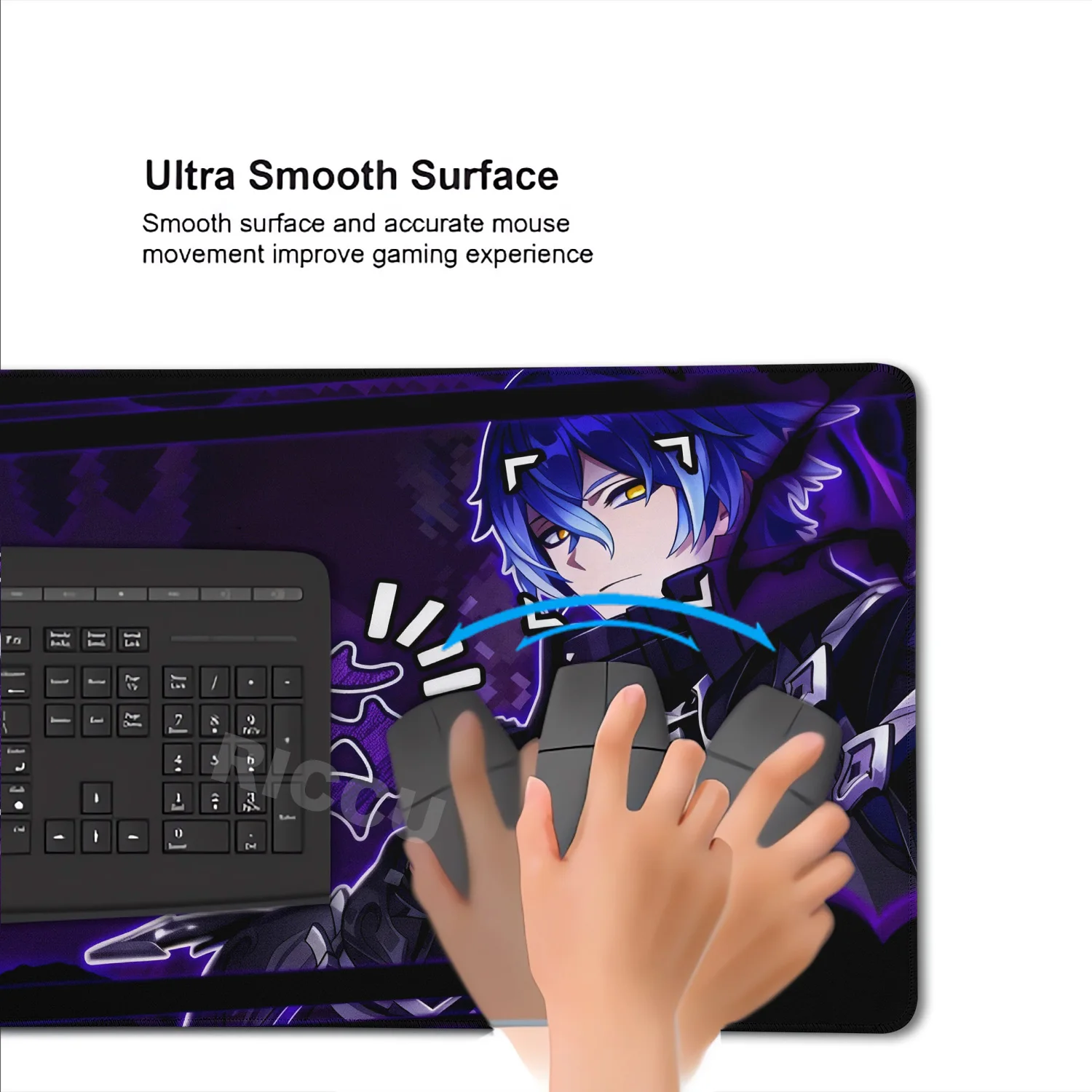 400x900mm Genshin Impact Flins xxl Mouse pads Computer Gaming Laptop PC accessories Desk Mat Natural Rubber Keyboard Mouse Pad - Image 6