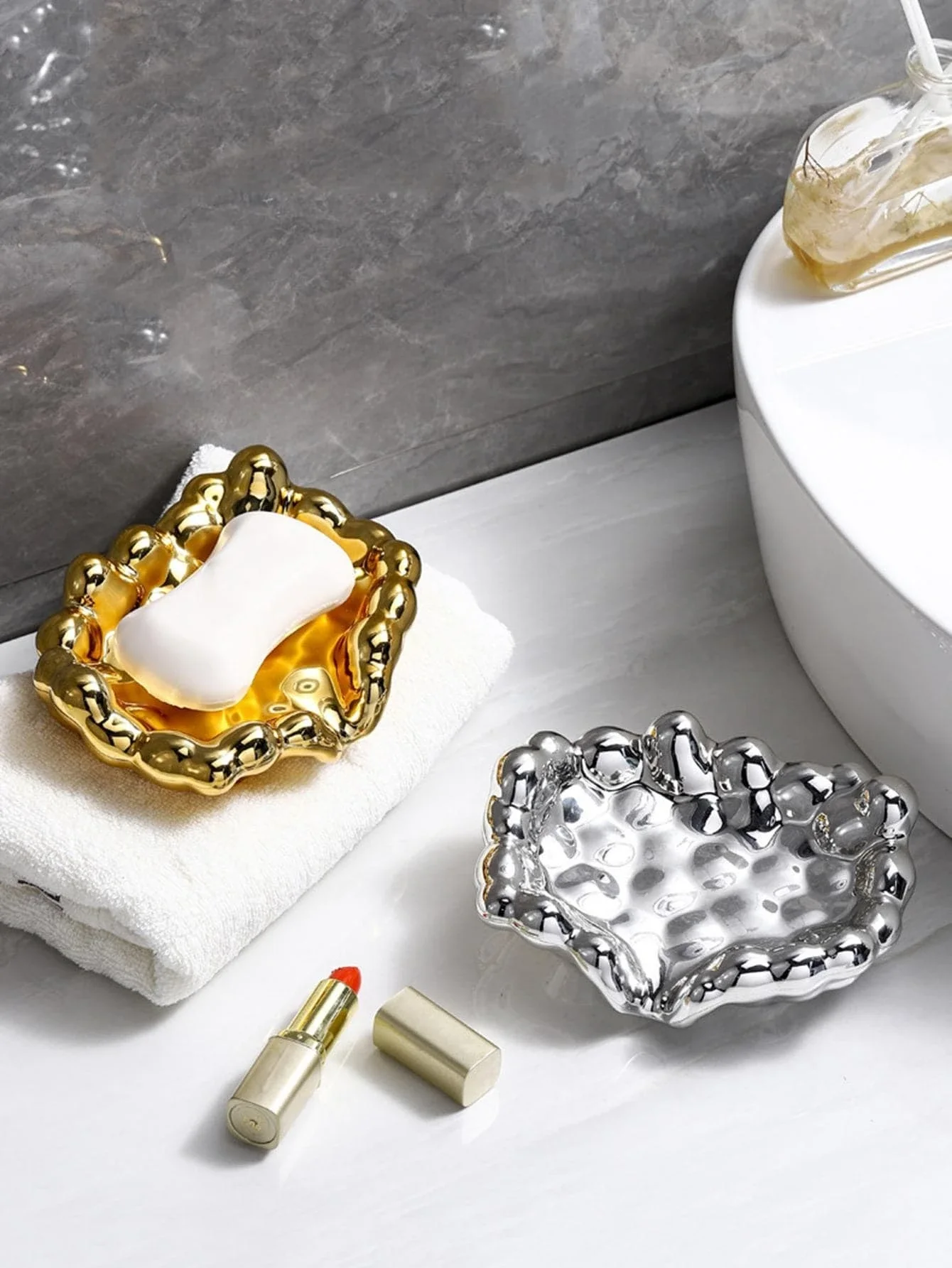 1 buah piring Sabun desain awan bebas lubang