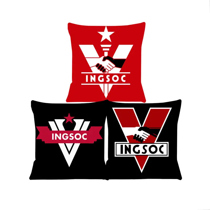 1984 Ingsoc Cushion Cover for Sofa Pillow Case Cover Seat Car Throw Pillowcase 45X45cm For Home Decorative SJ-812