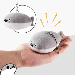 Squeaky Sakaban Turtle Doll Keychain Cute Cartoon Mini Pendant Soft-Shelled Jewelry Gift Girl Woman Bag Doll Plush Toy Key Ring