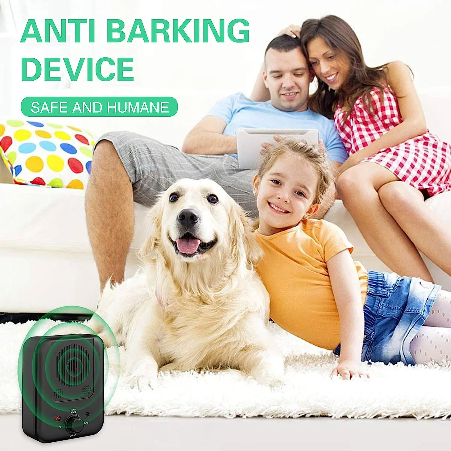 Automatic Ultrasonic Dog Repeller Anti-Barking Device Dog Barking Control Stop Barking rechargeable Device Outdoor Bark Silencer