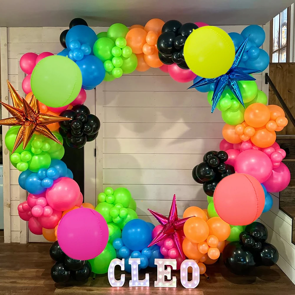 Neon-Fluoreszierende 4D-Rundballons für Geburtstagsfeiern, Beleuchtete Outdoor-Partys, Neonlichter und Partydekorationen – Detail 5