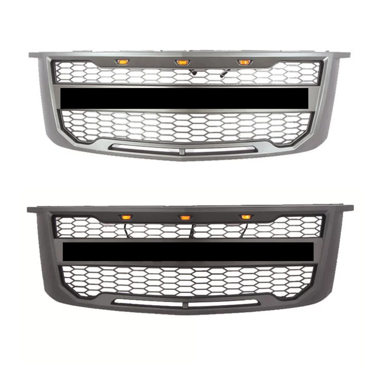 Car Front Bumper Grill with lights for Chevrolet Suburban 15-19 modified Mask Net Radiator Grille body kit Car Accessories