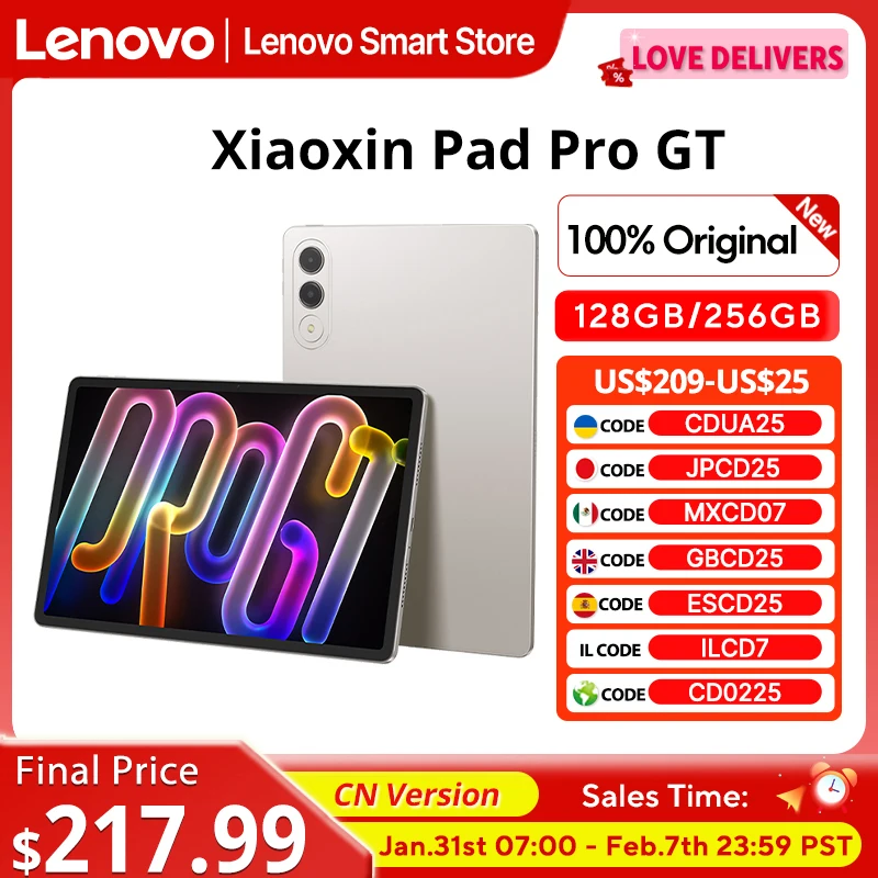 New Original Lenovo Xiaoxin Pad Pro GT Tablet 11.1'' 3.2K LCD 144Hz Display CN Version Snapdragon 8 Gen 3 Android 8860mAh Pad PC