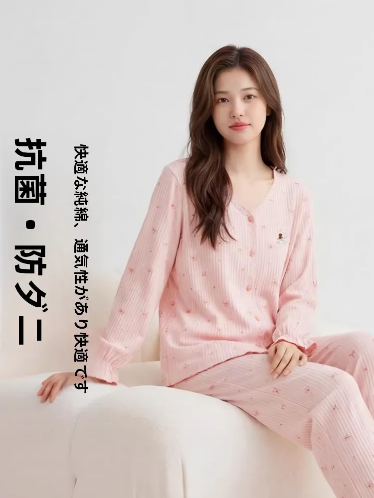 fenteng-–-cardigan-long-pour-femmes-chemise-de-nuit-imprime-floral-style-coreen-doux-et-mignon-grande-taille-vetements-de-maison-printemps-automne