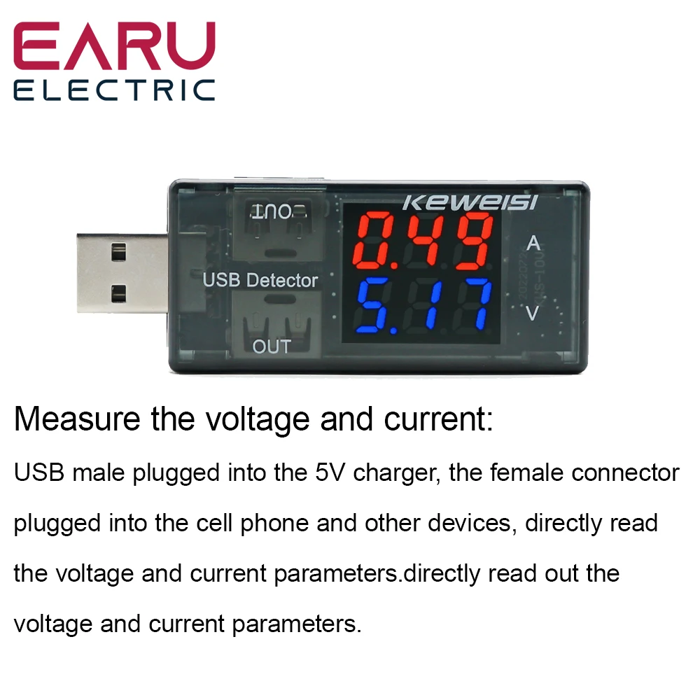 USB Charger Tester Doctor Voltage Current Meter Voltmeter Ammeter Battery Capacity Tester Mobile Power Detector image 3