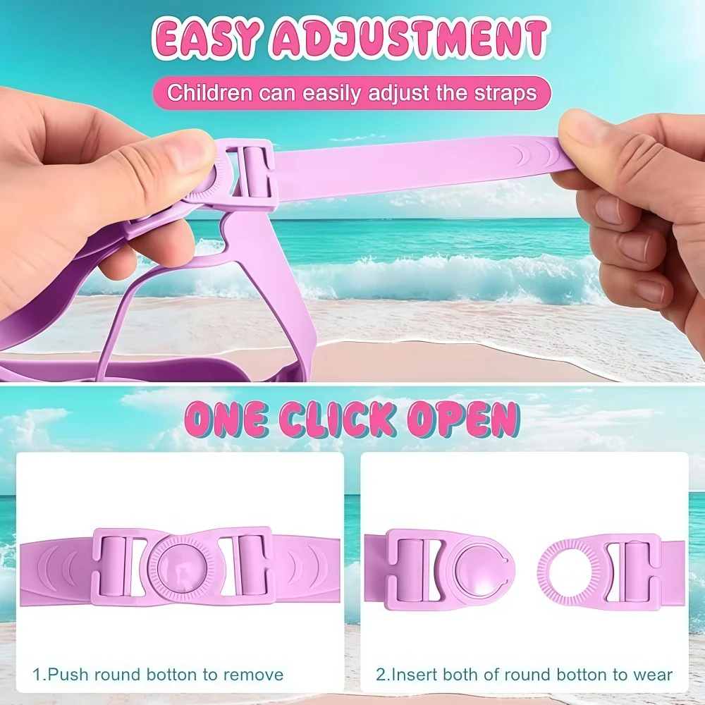 Kids Swimming Goggles Anti-Fog High-Definition Large Frame Comfortable for Boys & Girls view 3