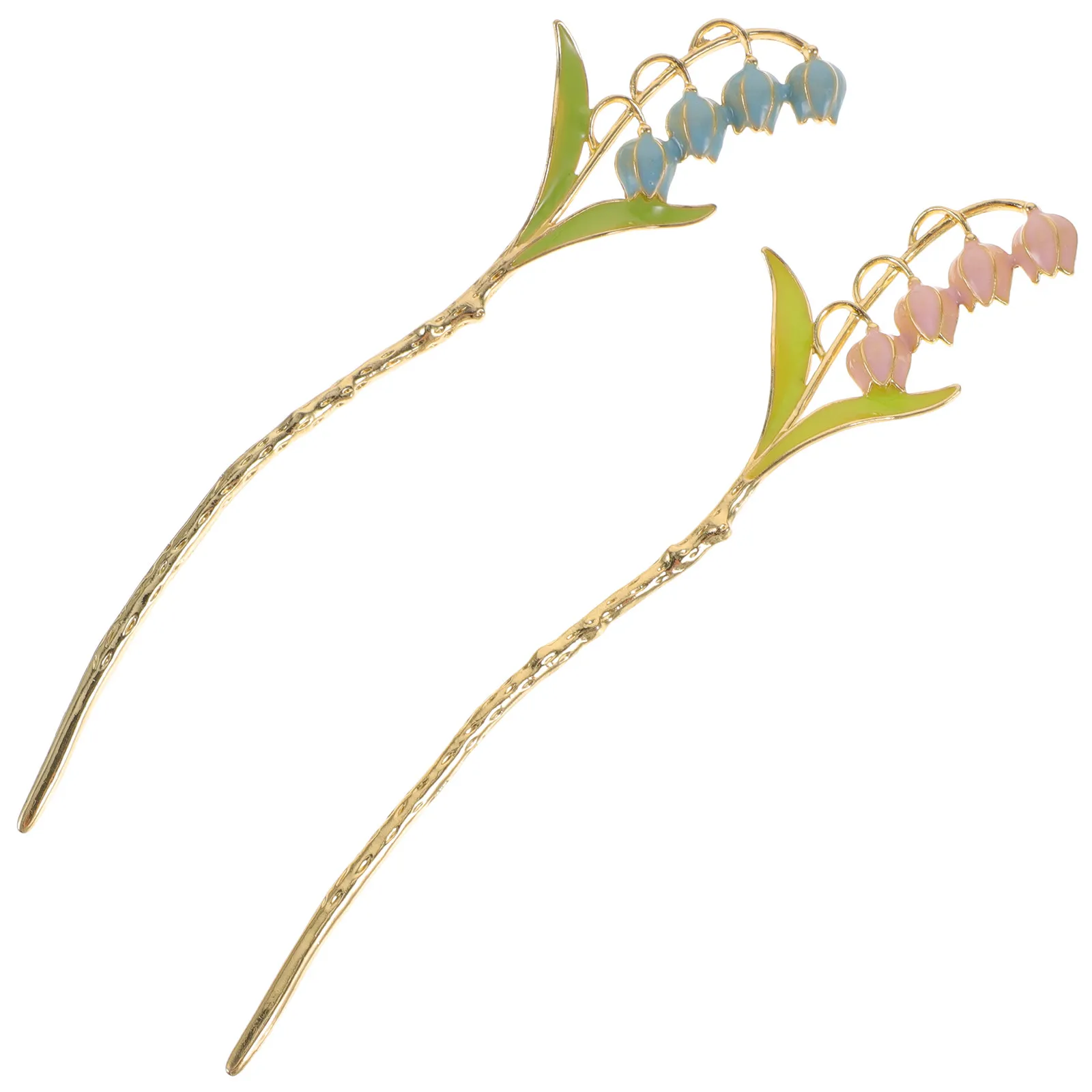 2Pcs Hair Sticks Vintage Flower Tool Strong Hair Bun Accessories Chinese Style Hairpin for Women