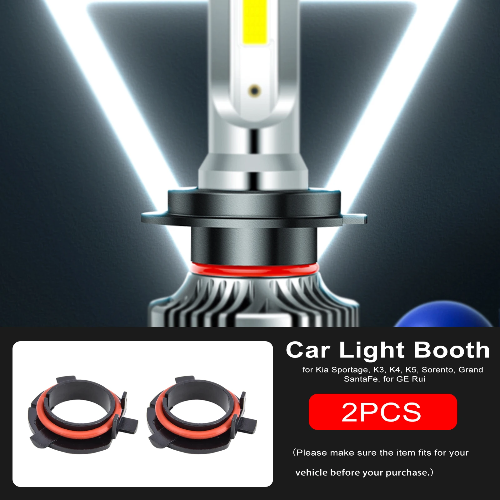 

2 шт. автомобильный адаптер H7 светодиодный адаптер для лампы фар держатель розетки фиксатор основания для Kia Sportage K3 K4 K5 Sorento автомобильные аксессуары
