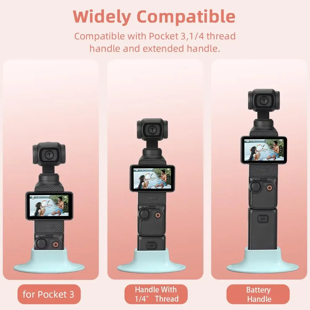 

Silicone Desktop Base for DJI Osmo Pocket 3, Non-slip Fixed Mount Stand for Selfie & Live Streaming, Tripod Stabilizer
