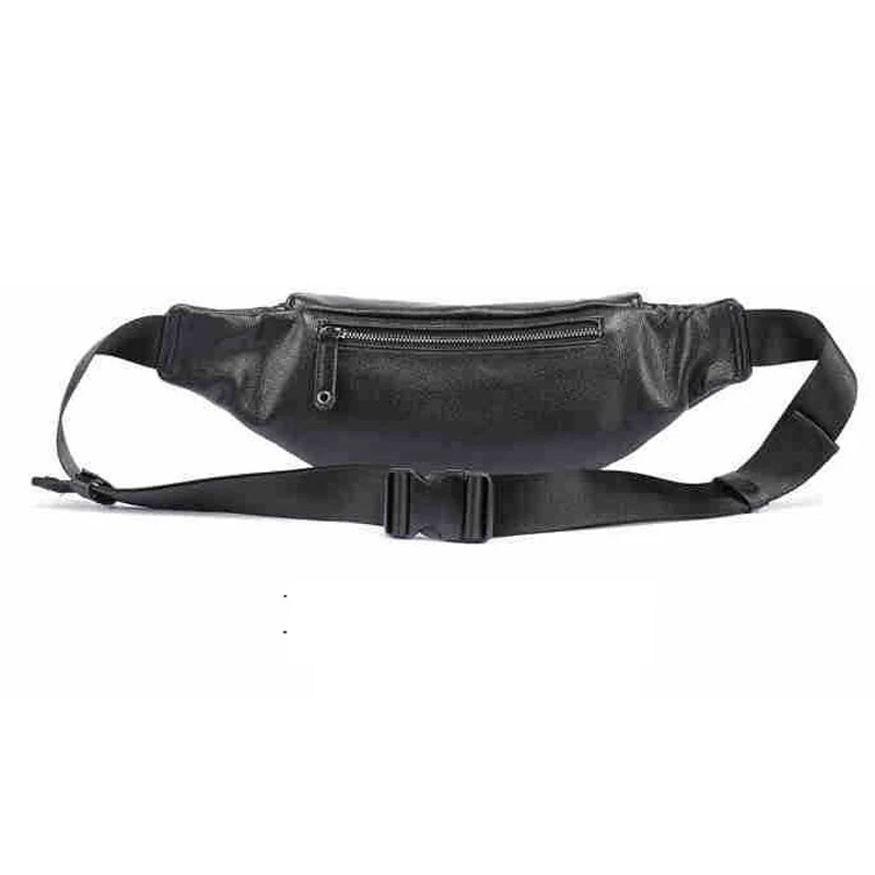 New Waist Pack Fashion Luxury Waist Bag Locomotive Style Men Chest Pack Fanny Pack High Quality Leather Hip Package Banana Bags