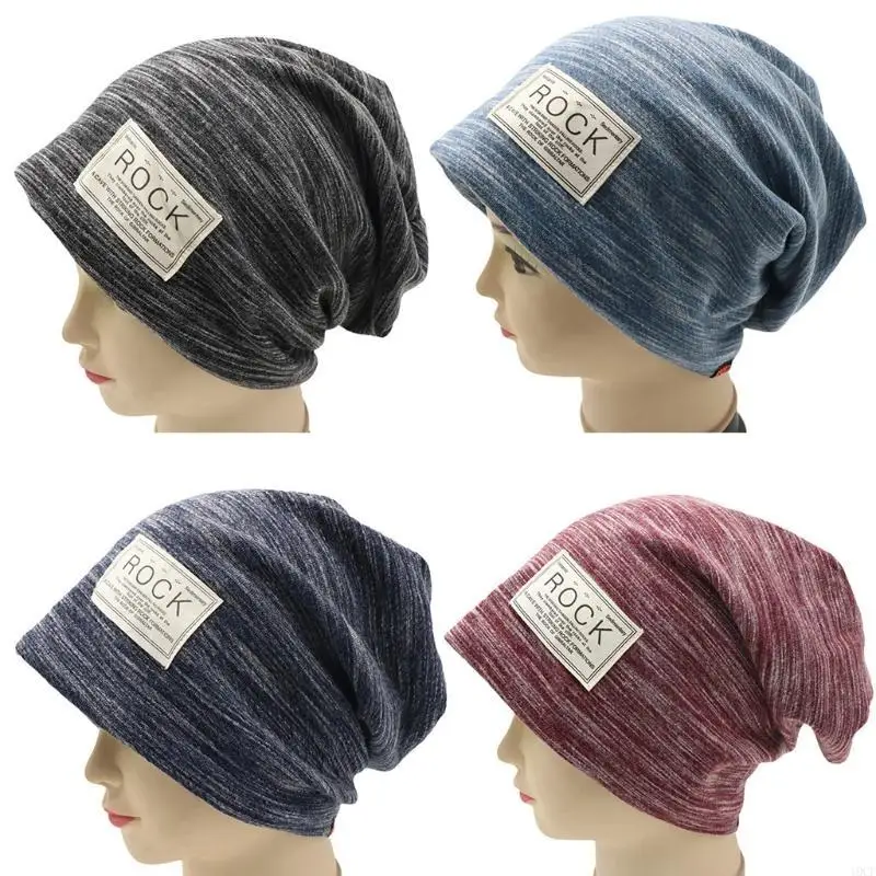 더블 레이어 플러스 플리스 코튼 모자 비니 남성 라이닝 니트 따뜻한 두꺼운 모자