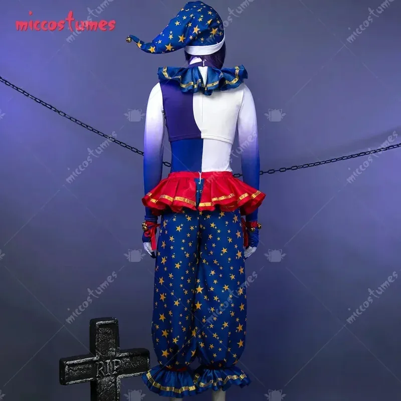 

CyMiccostumes Halloween Breach Moondrop Cosplay Costume Scary Killer Outfit Top Vest and Pants with Gloves