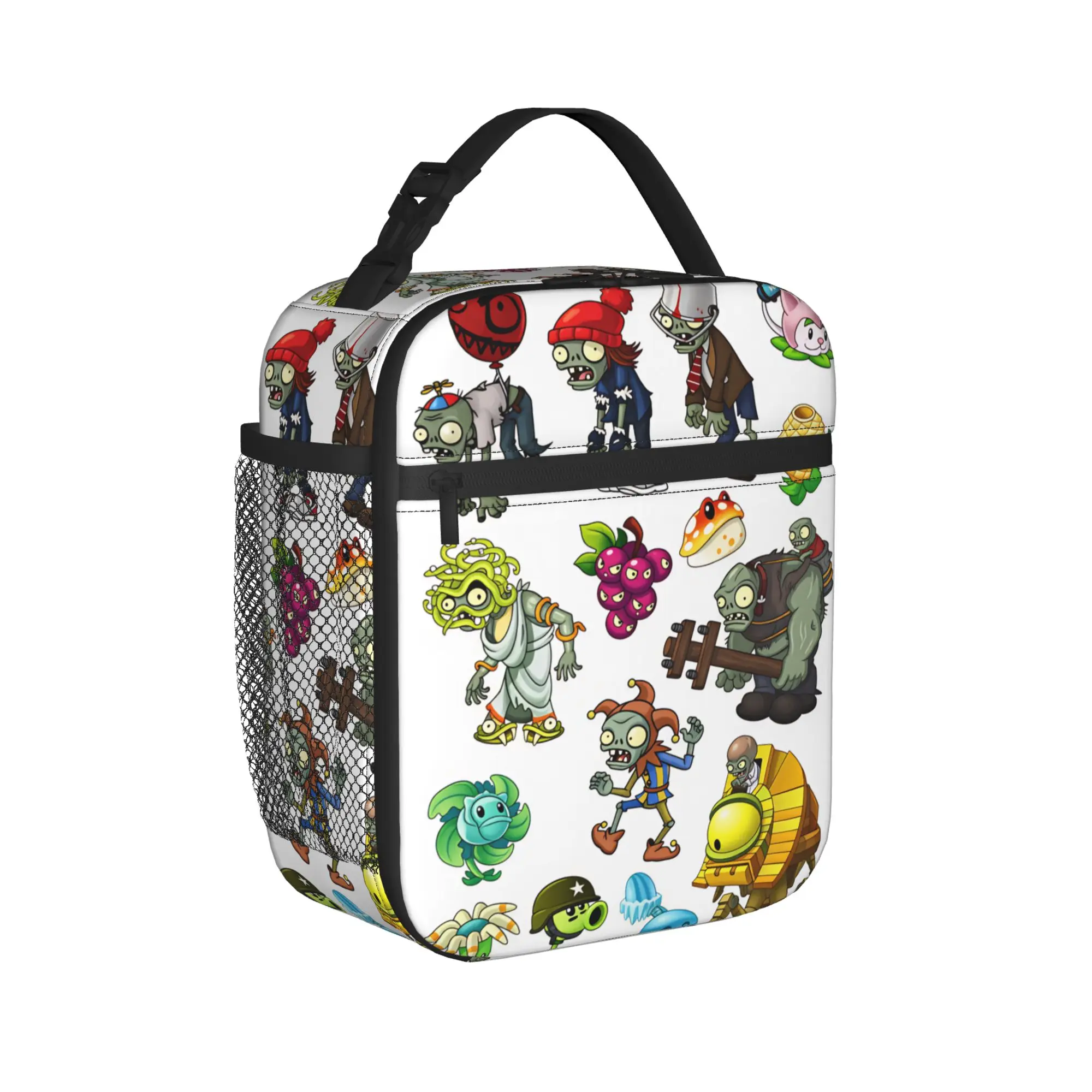 Plants Vs Zombies Zombie And Plant Lunch Bag Vintage Lunch Box Picnic Convenient Tote Food Bags For Child Waterproof Cooler Bag