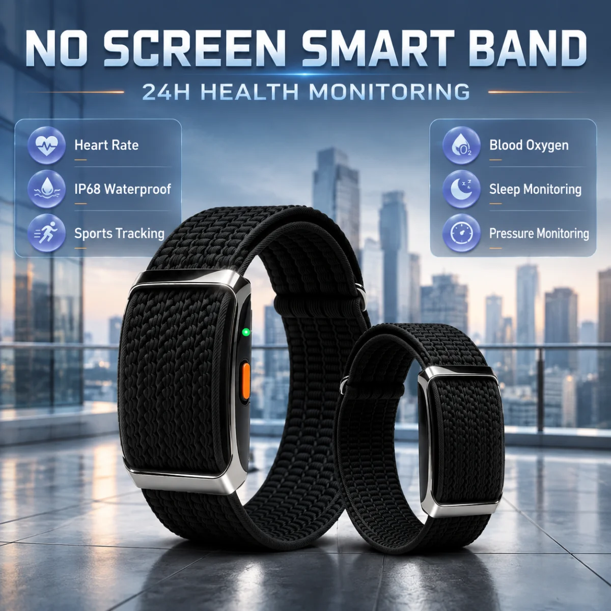 2026 Smart Bracelets Men  Health Monitor Heart Rate Blood Pressure Fitness Tracker Sport Smart Watch IP68 Waterproof Smart Band