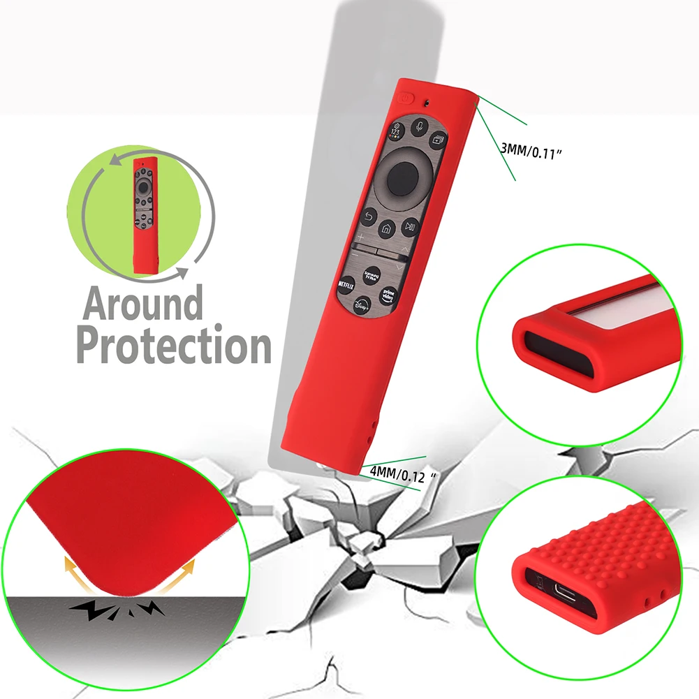 삼성 TV BN59-01300C/01357A/01327A 태양 광 충전 원격 제어 특수 보호 커버에 대 한 부드러운 실리콘 보호 케이스