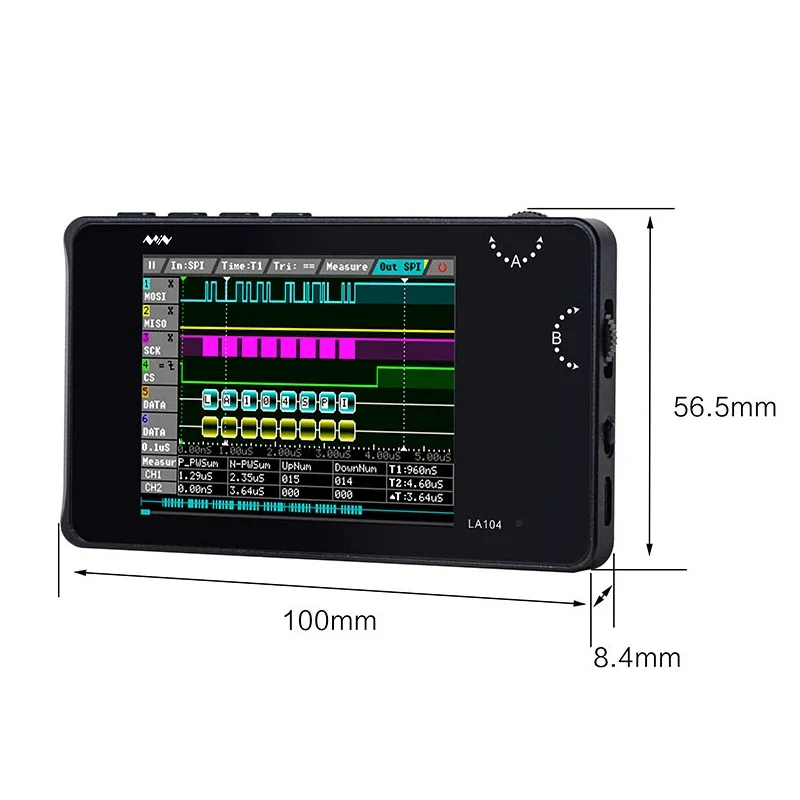 عرض ساخن لعام 2025 محلل منطقي LA104 عينات مساعد تصحيح الأخطاء بأربع قنوات تحليل بروتوكول 100 ميجا هرتز ومتاجر الإشارات الرقمية