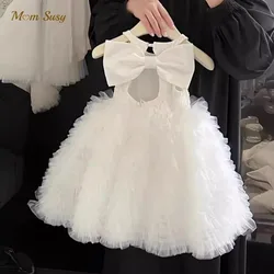 Moda neonata principessa paillettes Tutu a strati vestito senza maniche bambino bambino Vestido festa spettacolo compleanno vestiti per bambini 2-12Y