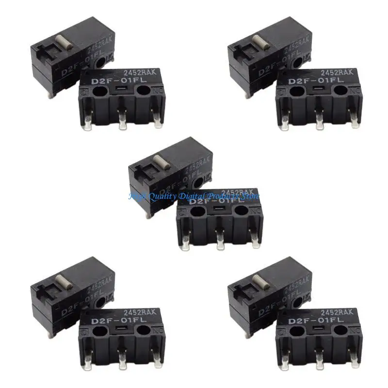 U2JE Original Mouse MicroSwitch Micro Button Japão Japão cinza DOT D2F-01FL Switches 10m