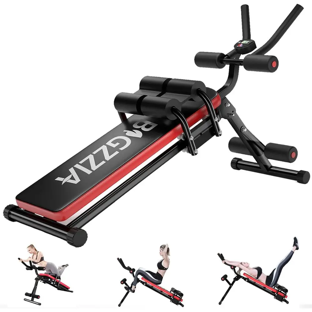 

330lbs 5 In 1 Adjustable Ab Workout Bench Multifunctional Core Trainer Sit Up Push Up Leg Press Roman Chair For Home Gym