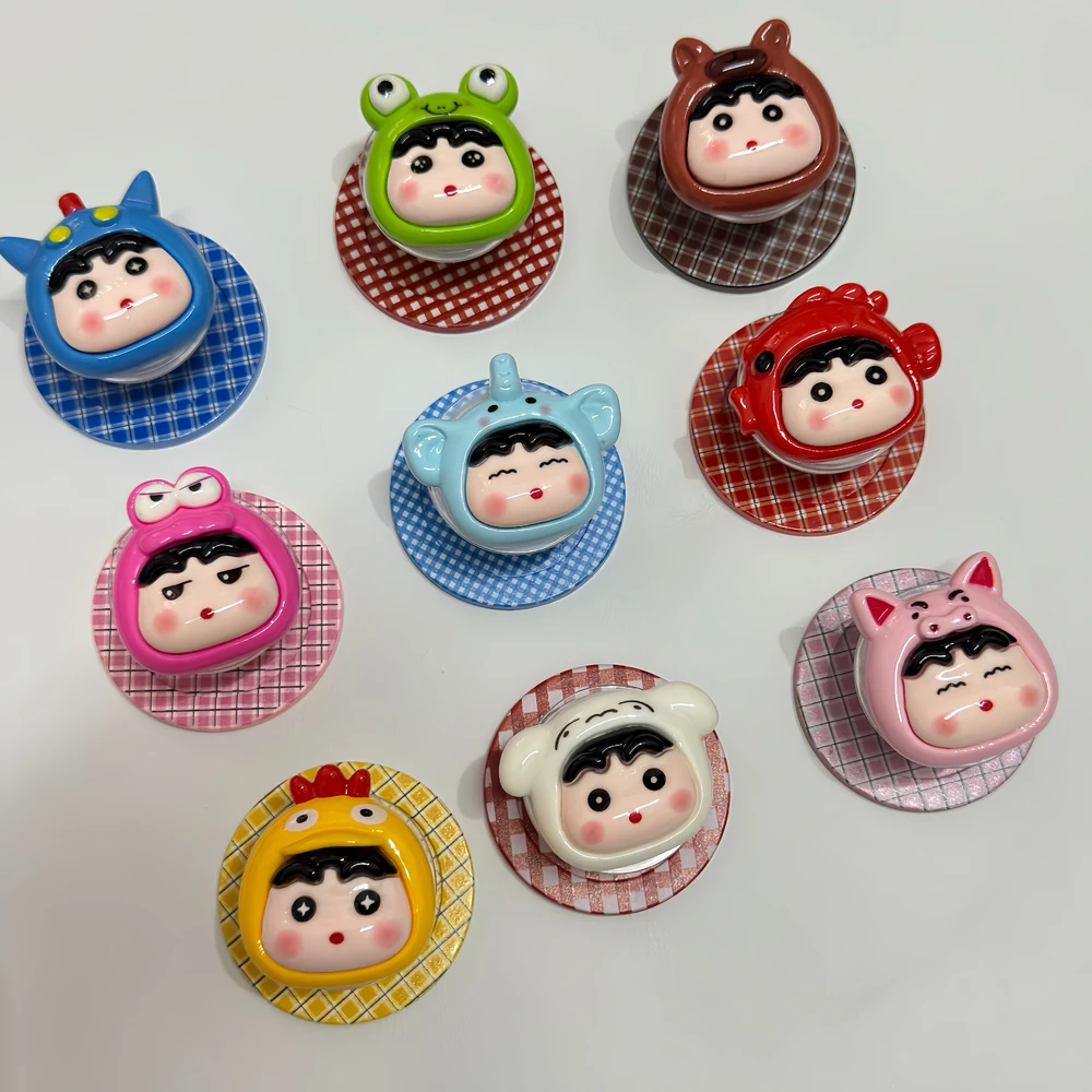 Crayon Shin-chan 3D For Magsafe Magnetic Phone Griptok Grip Tok Stand For iPhone Samsung Foldable Wireless Charging Case Holder