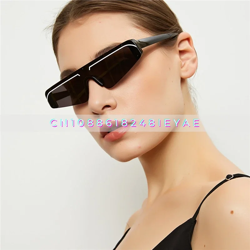 Science Fiction Style Futuristic One-piece Sunglasses UV400 Cyberpunk One-piece Personalized Design Sunglasses