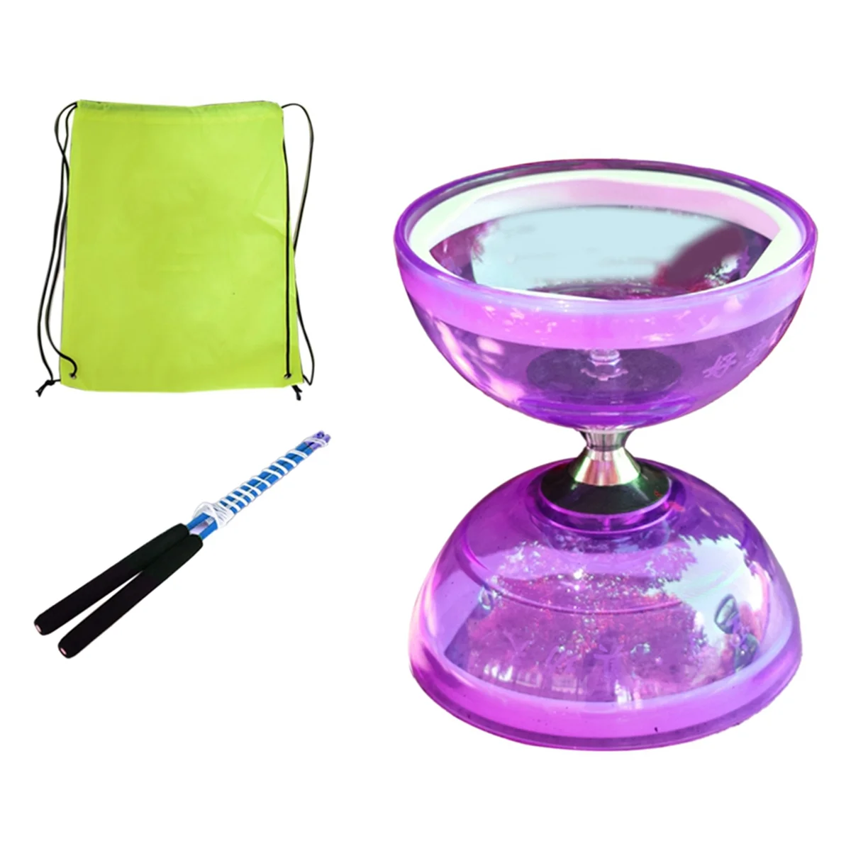

AB31 Diabolo Yoyo Elderly People Toy Kids Juggling Fitness Set Tpu Toy for Child Bearing Classic()