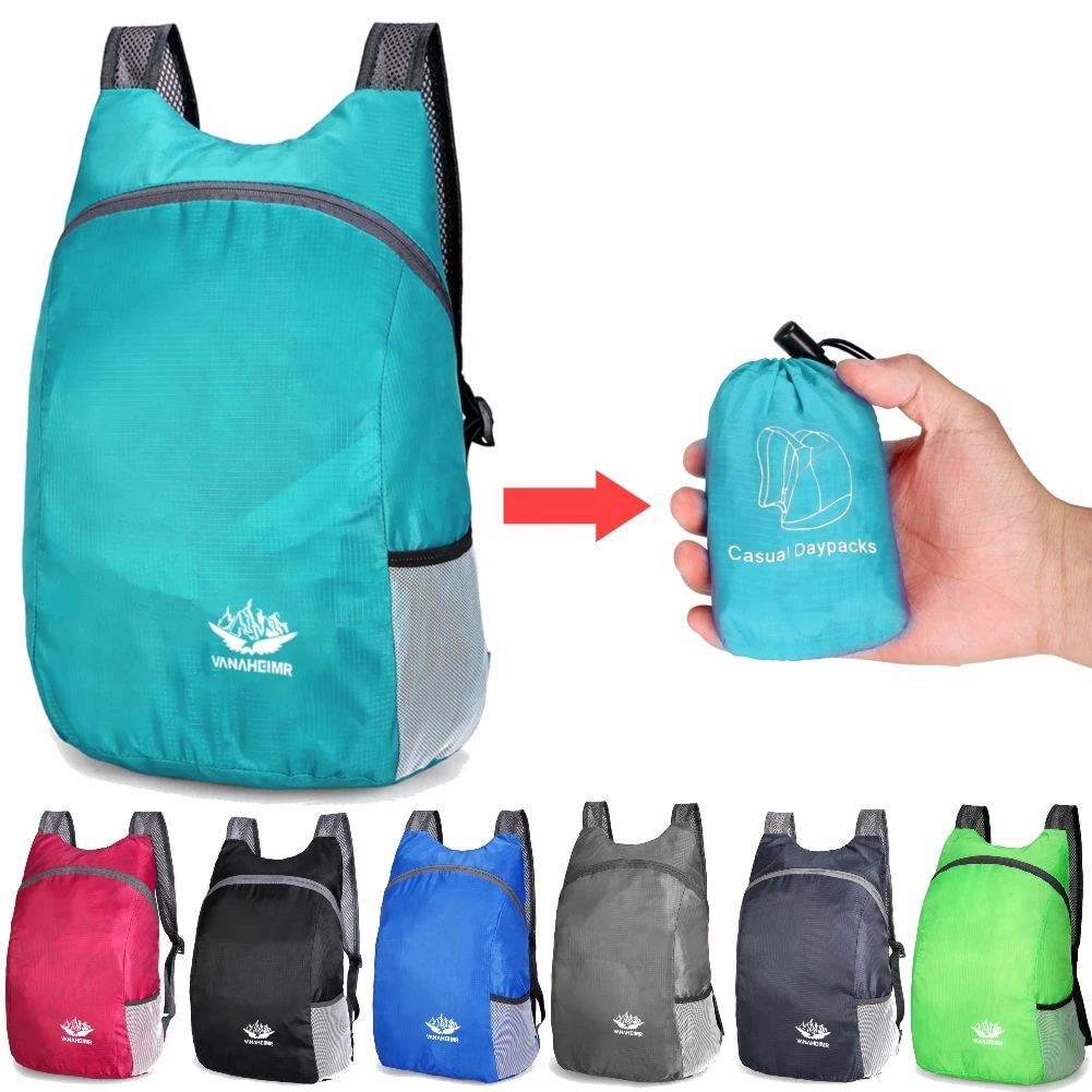 

For Camping Hiking Travel Multifunctional Outdoor Folding Backpack High Density Lightweight Waterproof Nylon Fabric Sports Bag
