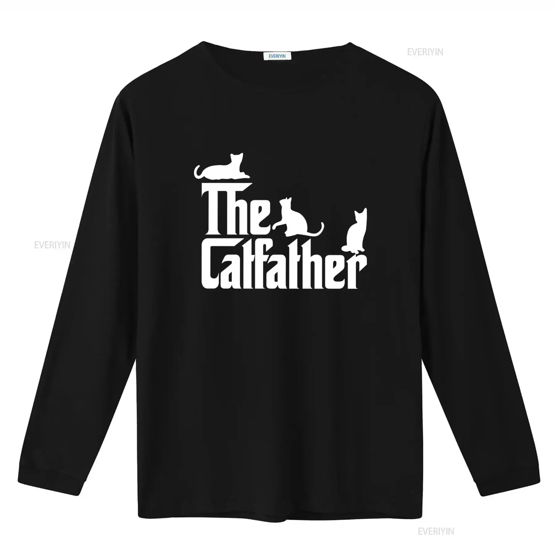The Cat Father T Shirt Funny Dad Owner Father's Day Classic Daddy Lover  vintage Washed homme Soft Slightly Comfortable Unisex