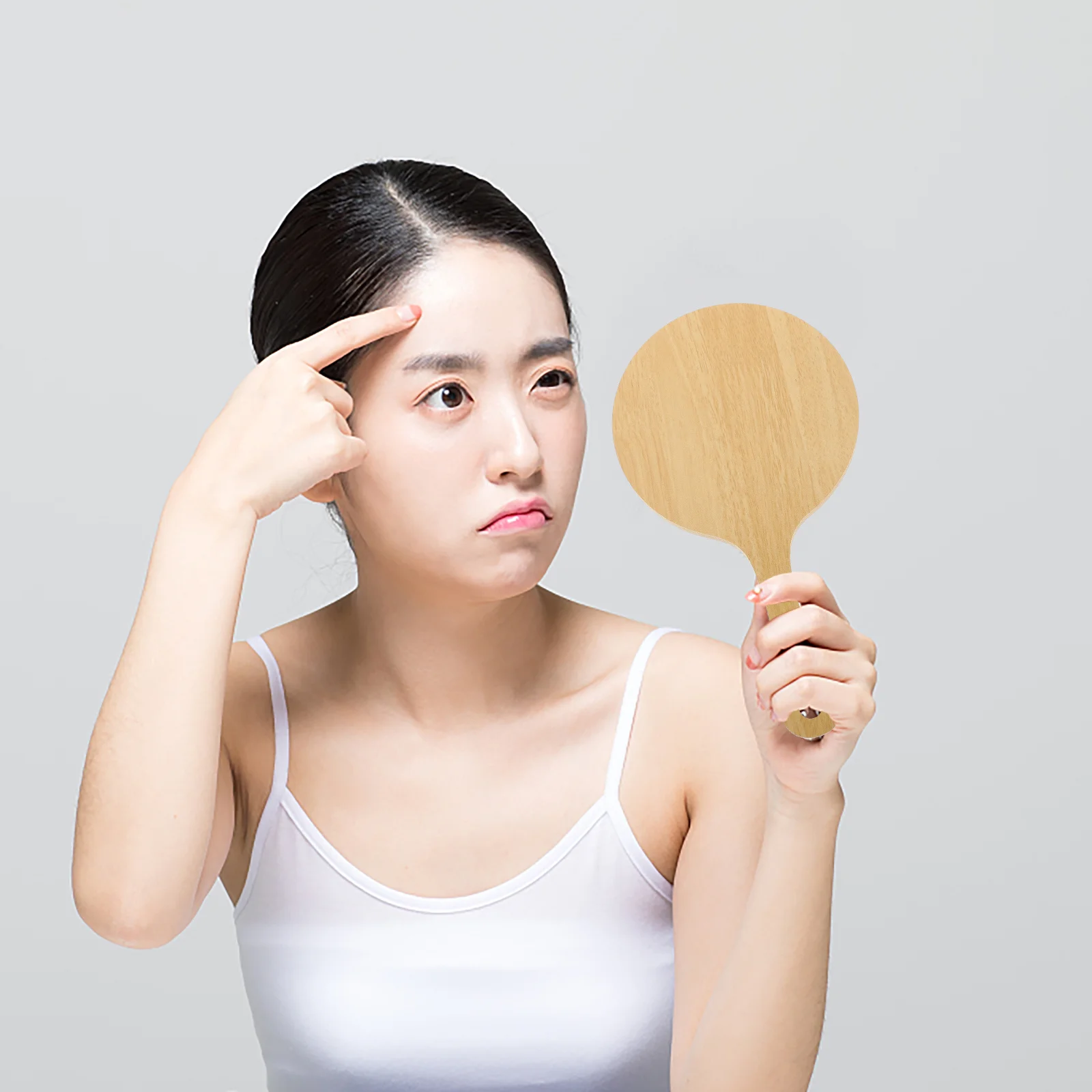 Vanity Hand Mirror for Women Exquisitely Crafted Meticulous Details Chic Look Portable for Travel Makeup Use