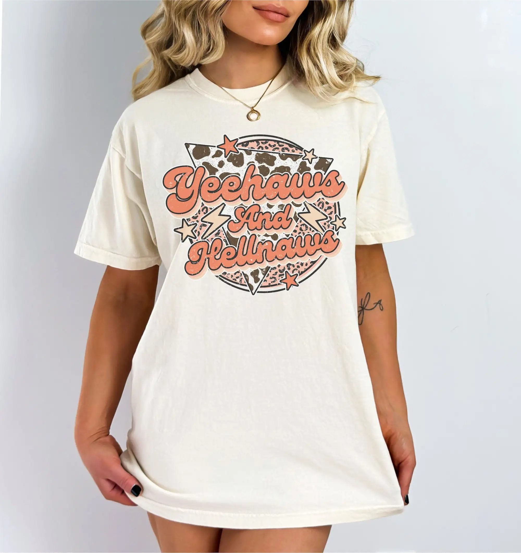 Yeehaws And Hellnaws Comfort Color Retro Vintage Vibe T Shirt