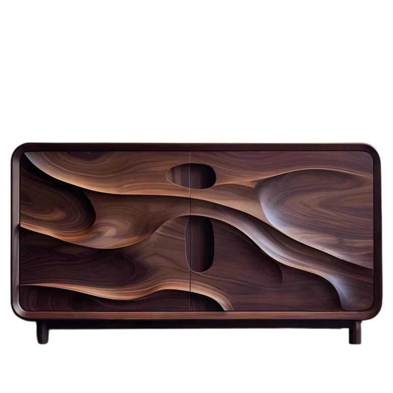 

Antique North American black walnut solid wood locker handmade multifunctional home sideboard