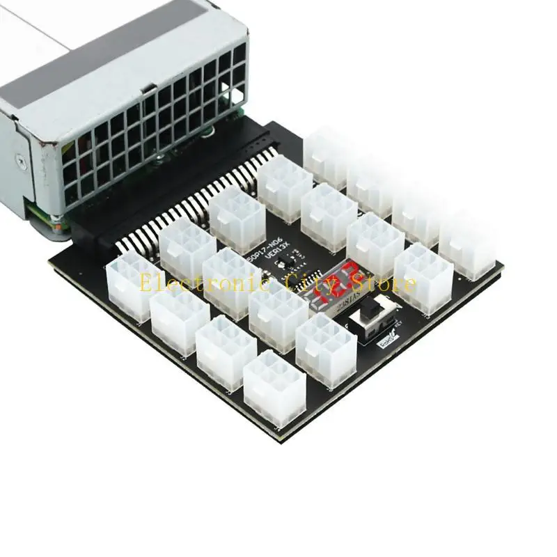 2400 Вт Server PENSURE PINGEROAT ADAPTER ADAPTER 50PIN до 17 ATX 6 PINS для 750W 1100W 1600W 2000W ETH BTC HU8D