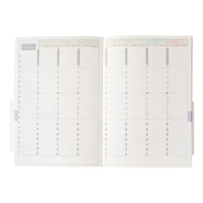 Fromthenon Foil Gold Planner A5 A6 Time Management Weekly Monthly Schedule Book for Full Year Hobo Midori Refill Accessories