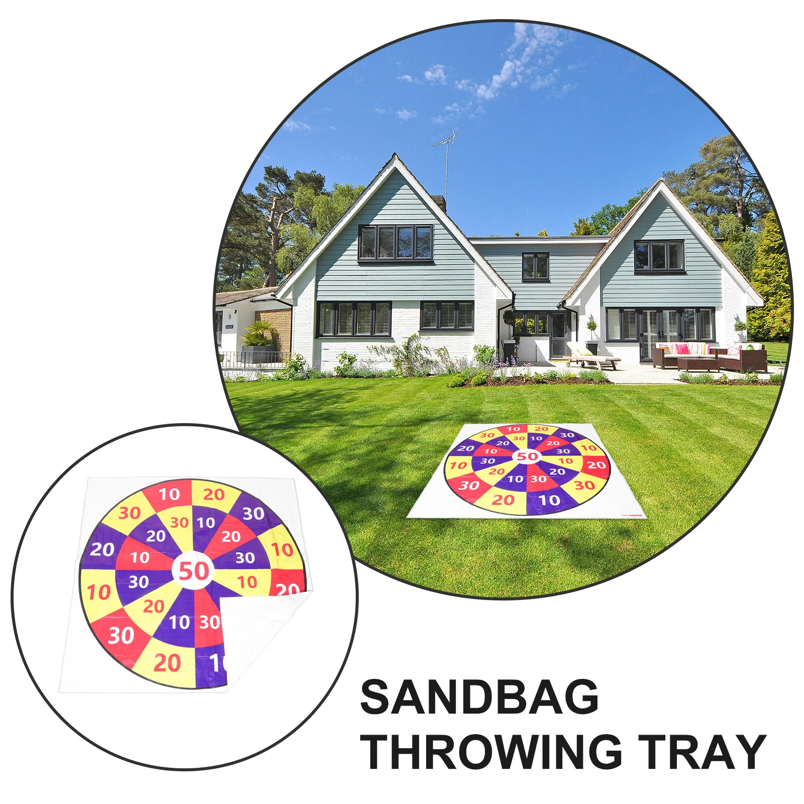 Sandbag Throwing Disc Bean Games Foldable Toss Board Target Outside Toys Kids Fabric