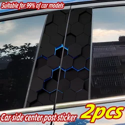Funny Honeycomb Car Stickers Auto B Pillar Waterproof Sunscreen Decor Cover Scratches Car Doors Pillar Vinyl Decals Accessories