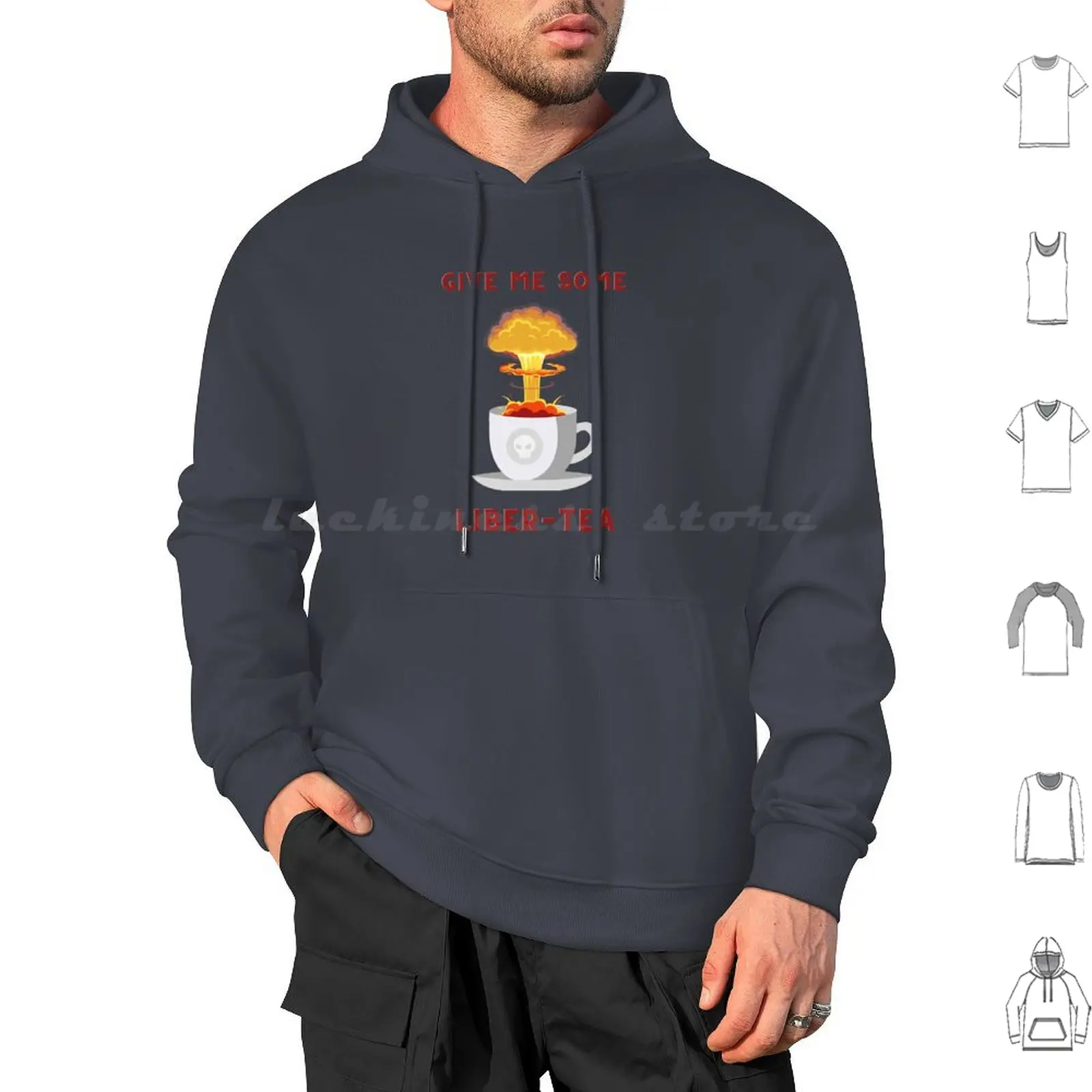 Liber-Tea Shirt Hoodie cotton Long Sleeve Helldiver Helldivers Games Gaming Teens Gamer Bomb Tea Hell Bomb Liber Tea 500kg