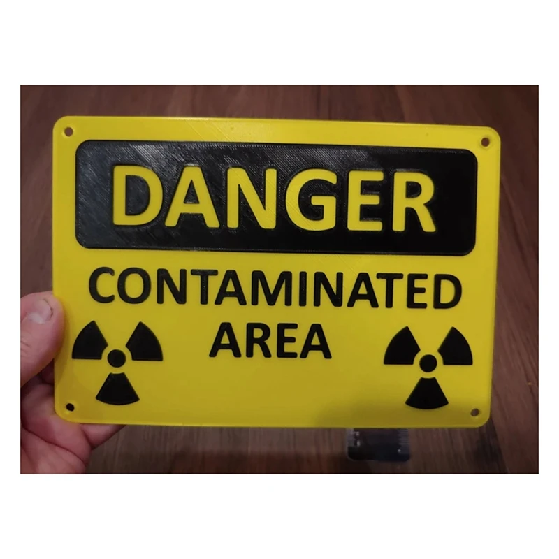 Danger Contaminated Area Nuclear Radiation Sign / Danger - Novelty Sign Durable Easy To Use