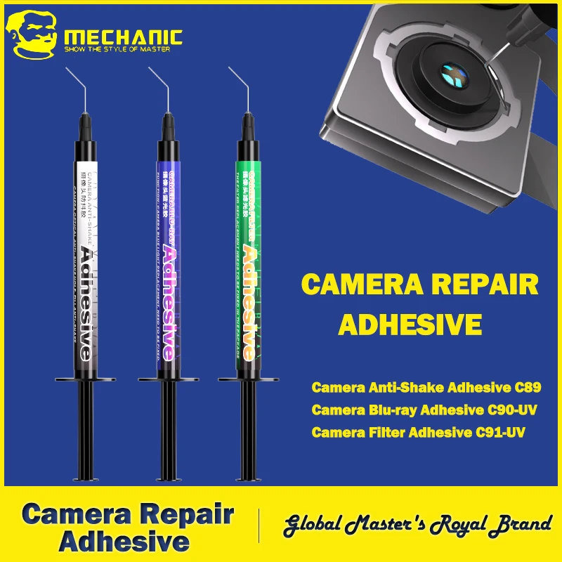 【MECHANIC】 C89 Optical Anti-shake Glue C90-UV Blu-ray Adhesive C91-UV Filter Special Glue Suitable Repairing Cameras Blue Light