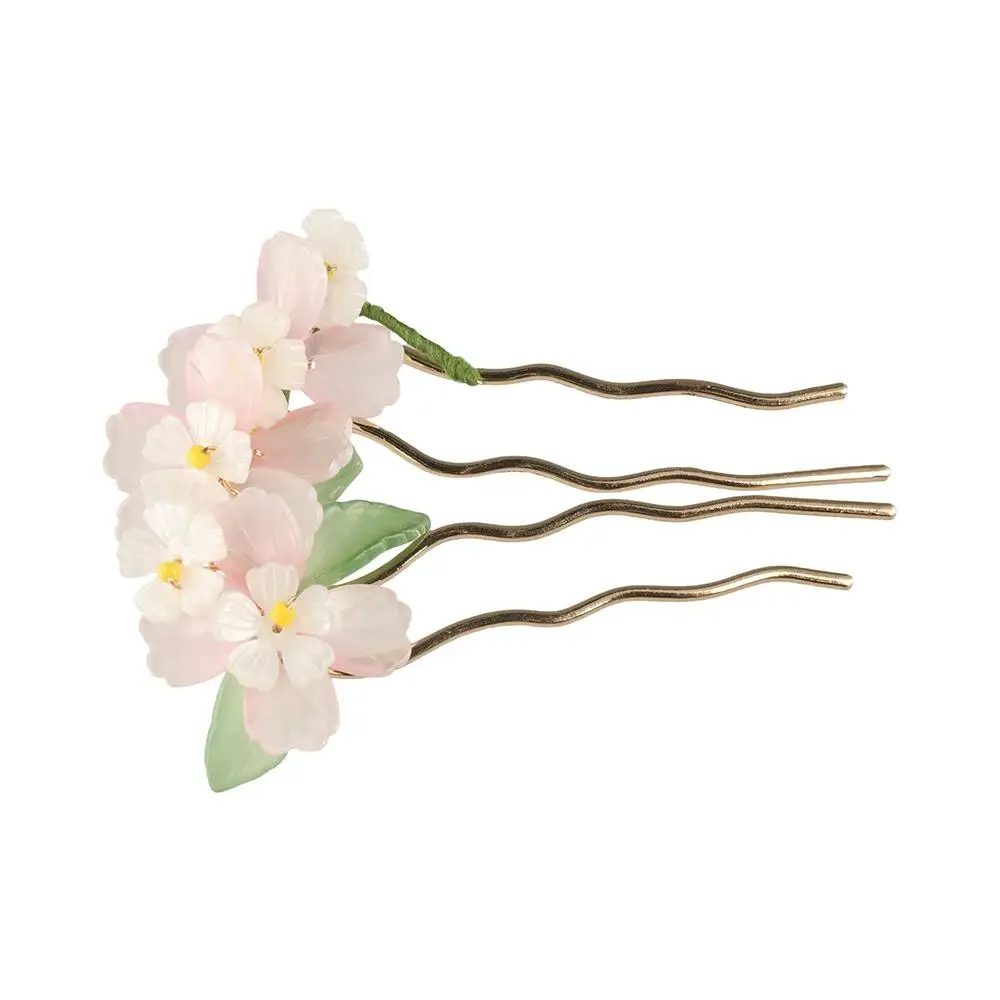 

Hair Comb Chinese Style Hair Stick U Shape Flower Hanfu Hairpin Hair Chopstick Hair Sticks for Buns Cheongsam Accessories