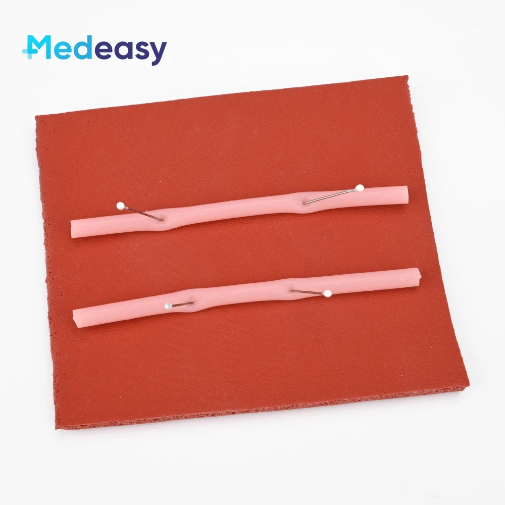 2 Pieces Vascular Anastomosis Practice Silicone Soft Blood Vessel Suture Training Model