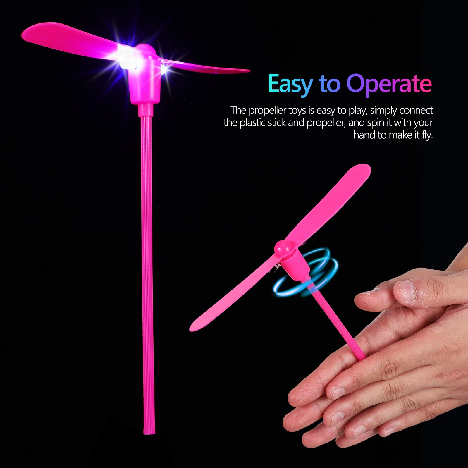 Led Bambus Libelle Fliegen Glow In The Dark Propeller Kinder Outdoor Wirbeln Spielzeug Party Favor Rotierenden Kinder