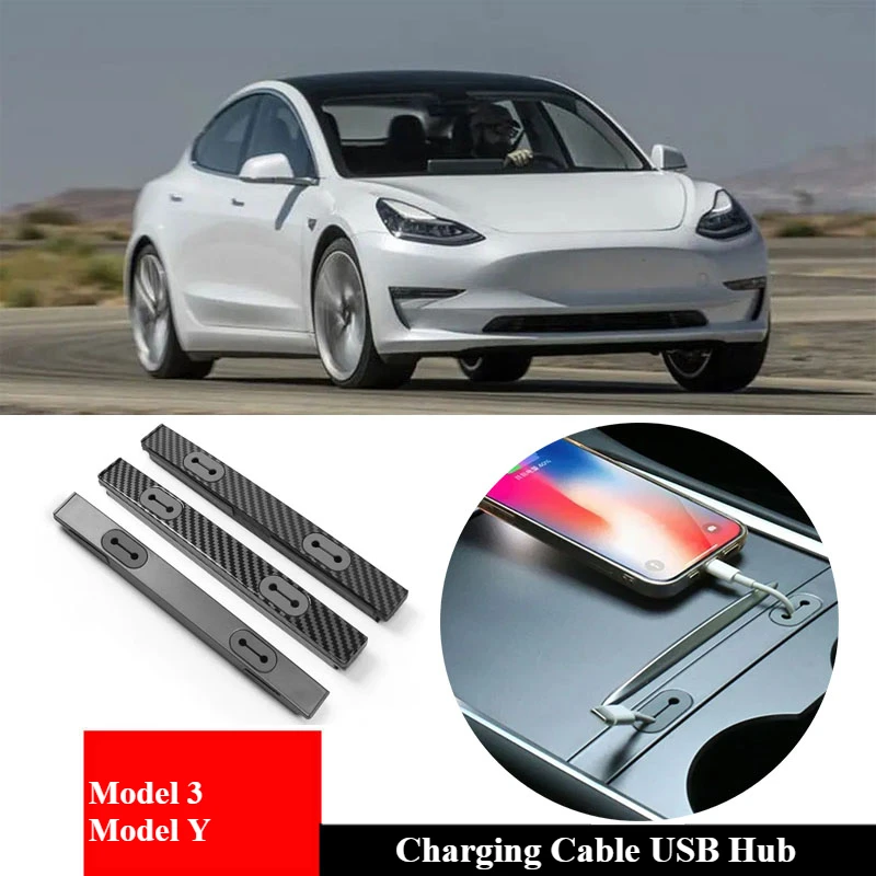 Ladekabel der Zentral konsole USB-Hub für Tesla Modell 3 21-23 Modell y 21-24 Organizer Docking station Dekoration Zubehör