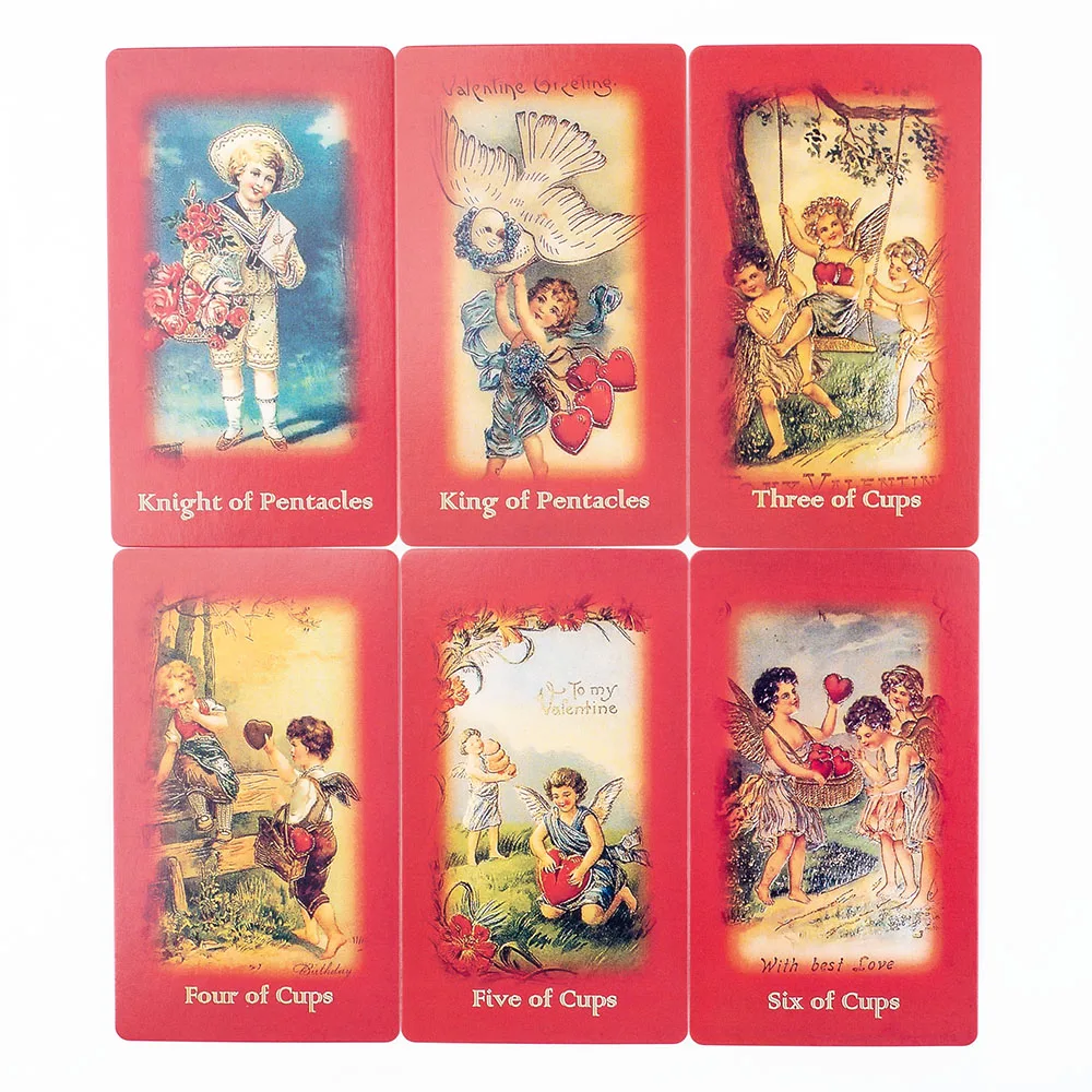 Walentynki Tarot A 79-Card Deck Magic Arts Love Deck Niesamowite Lovers Oracle Cards Blat Cards Of Group Games 10.3 * 6Cm