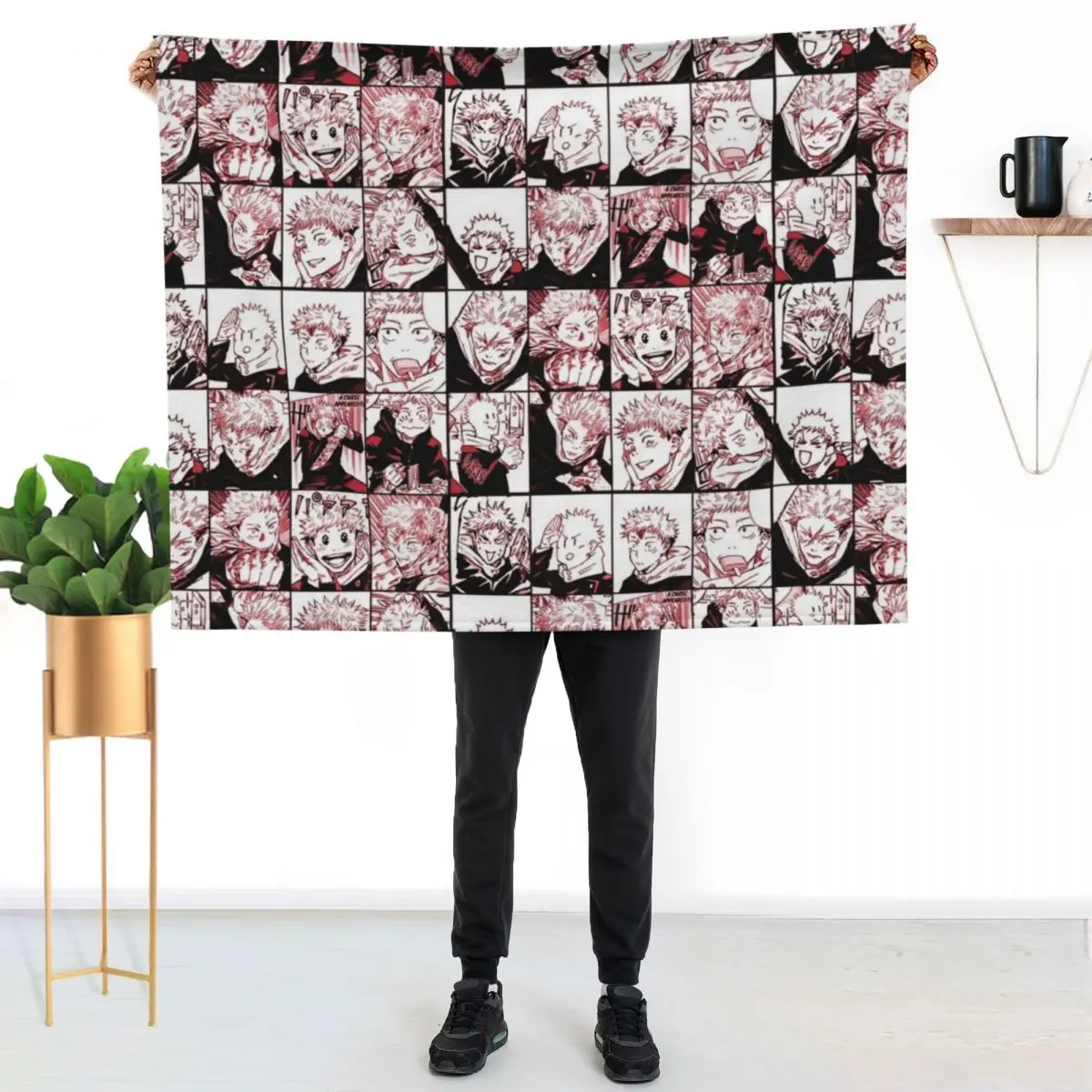 Itadori yuji manga collage -color version Throw Blanket Versatile Cozy Throw Blanket for All Occasions