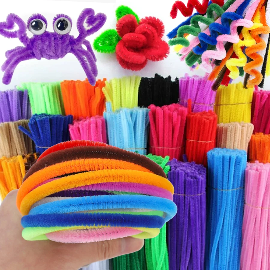 200/400 Stück bunte Drehstäbe, Pfeifenreiniger, Bastelbedarf, DIY-Kunstbedarf, Innendekoration, Festival, Party, Geburtstagsgeschenk, XJM